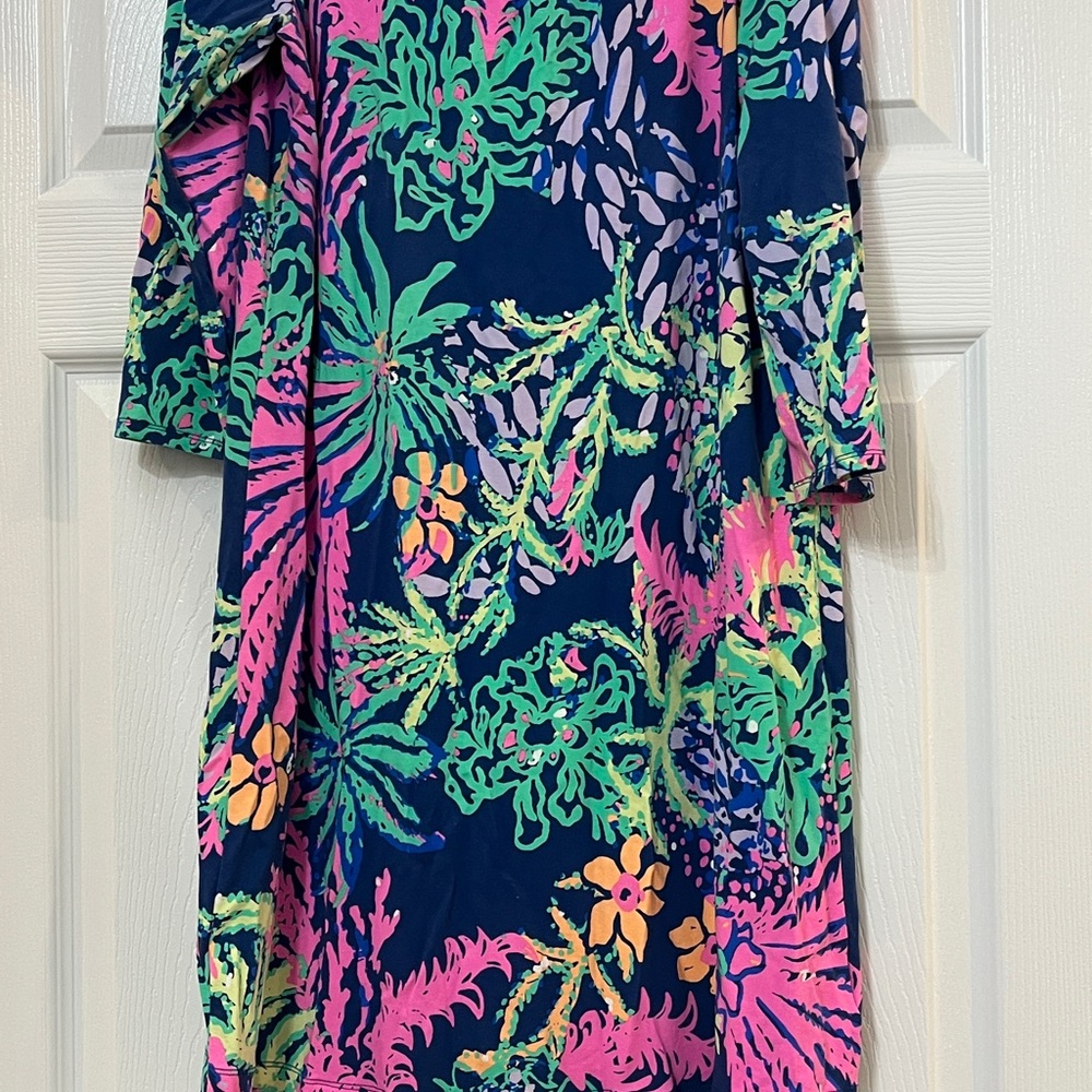 Lilly Pulitzer Pink and Blue Patterned Dress